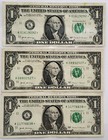  1 Bill 2017 Series One Dollar Bill Star Note Lot Of  3  Frb  k  Dallas  Tx