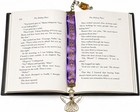 Handmade Angel Ribbon Bookmark Purple Gold Hope Beaded Book Lover Gift New