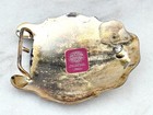 Vintage Eagle Two Tone Silver Plate On Bronze Crumrine Belt Buckle
