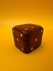 Vintage 1970s Italian Leather Poker Dice Complete Set 8 Pcs Made In Italy Box