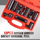 10pc O2 Oxygen Sensor Socket Wrench Removal Tool 3 8  1 2  Drive X 7 8  22mm Set