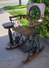Vintage Treadle Sewing Machine Big Belt Pully Used In Building Chair Back 15  