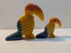 Vintage Onyx Toucan Bird Figurinestropical Red Yellow Blue Carved Stone