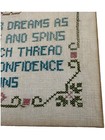 Linen Colonial Sampler Cross Stitch Mothers Dreams Spinning Wheel Vtg Completed