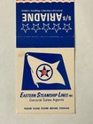 Eastern Steamship Lines Matchbook Cover Ss Ariadne Bahama Star Big Time Cruises