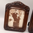 Vintage Carved Wood Picture Frames Matching Pair Yesteryear Floral Ornate