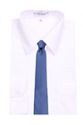 Boy s - Steel Blue Solid Satin Necktie For School Weddings Formals - Nwt