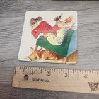 Vintage Coca-cola Santa In Green Recliner W deer Coaster Set Of 9
