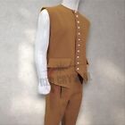 18th Century Waistcoat  Revolutionary War Brown Colonial Wool Vest   Breaches