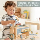 Durable Wooden Tool Set For Toddlers - Montessori Box Child-size 