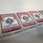 Bicycle Jumbo Index 3 Red And Blue Playing Cards Vintage Set Of Four Decks New 