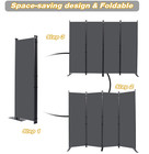 Biombo Separador De Ambientes De 4 Paneles Plegable  Port  til Y Estable  Color G
