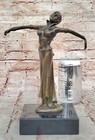 Signed D h chiparus Bronze Statue  Art Deco Dancer Sculpture Figurine Figure Art