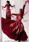 Wine Long Sleeve Spandex Crepe Full Circle Praise Dress Girls Frontlined