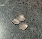     5 05ctw Lot Of Three Madagascar Rose Quartz Cabochons    