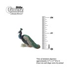 Little Critterz Peacock  shimmer  Home Decor Bird - Miniature Porcelain Figurine