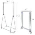 Extendable Clothing Garment Rack Heavy Duty Foldable Clothes Rack