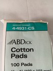Abdick Cotton Pads 4  X 4  Lint-free General Purpose Pressroom Wipes 100 Pads
