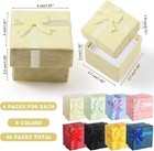  48 Pcs Ring Gift Boxes Bulk Cardboard Paper Small Colored Jewelry Boxes For Rin