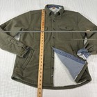 Tailor Vintage Shirt Jacket Mens Medium Green Fleece Lined Button Up Outdoor
