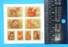 Woodland Animals Green Backing Mini Sticker Sheet