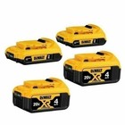 Dewalt Dcb324-4 20v Max Lithium-ion Battery 4-pack - 2x 4 0ah   2x 2 0ah
