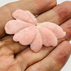 Rare Pink Peruvian Opal Flower Pendant Bead 38ct 41mm Carved Natural Gemstone