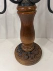 Vintage 1960   s 5 Candle Candelabra Wooden wrought Iron Beautiful 
