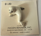 Vntg 1989 Hagen Renaker Baby White Seal   Babby Brown Sea Lion Porcelain