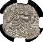 Celtic  Gaul  Coriosolites  100-50 B c  Billon Stater  Ngc Xf
