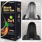 Meidu Black Hair Dye Shampoo 3 In 1 For Gray Hair  Semi-permanent Hair Color