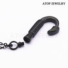 New Urn Necklace For Ashes Fish Hook Cremation Pendant Memorial Jewelry Keepsake