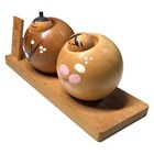 Japanese Couple Kokeshi Dolls Sosaku Kamakura Netsuke Wooden Craft Carving Japan