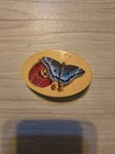 Vintage Tin Metal Butterfly Mint Candy Container Stash Coin Trinket Box Cottage 