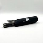 Bmw M Folding Umbrella Black Carbon Pattern Handle Auto Open Close Nwt