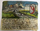 Vtg Hp Mexican Tin Retablo San Pancrasio Saves Man From La Llorona In 1920