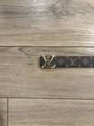 Brown Mens Louis Vuitton Monogram Gold Buckle Belt Size 30-32 - Worn A Few Times