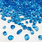 Blue Glass Aquarium Gravel Rocks 0 85lb 385g Fish Tank Pebbles Vase Filler Craft