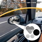 2pcs Car Blind Spot Mirrors  Heart Shaped Wide Angle Vehicle Blindspot Glass    