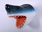 Hanging Great White Shark Head Life Size Statue Wall Decor Mouth Open Fish Prop