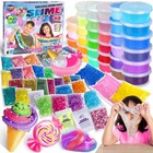 Jumbo Slime Kit For Kids - 33 Cups Diy Soft  Cloud  Clear  Butter  Glitter   Glo