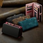 Removable Wallet Case Zip Leather Flip Cover For Iphone 16 15 14 13 12 11 Se 7 8