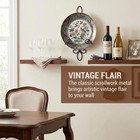 9-13 Inch Black Wire Wall Plate Hanger Scrollwork Display Rack