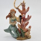 Mermaid Coral Seahorse Coastal Christmas Ornament Figurine Nautical Beach Decor
