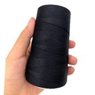 Thick Polyester Thread For Wig Making   Hair Extension Sewing  Black  3 Pcs Curv
