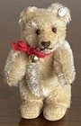 Vtg Miniature Steiff Teddy Baby Bear Blonde Mohair 3 5    W button Very Cute Look