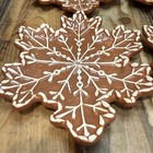 Pottery Barn Gingerbread Snowflake Appetizer Plates Christmas New One