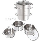 11-qt Stainless Steel Fruit Juicer Steamer Pot Stove Top W  Tempered Glass Lid