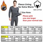 Men   s Winter Thermal Underwear Set Long Johns Top And Pants Fleece Lined