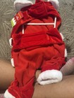 Happy Holidays Santa Claus Dog Costume Lined Christmas Suit Small